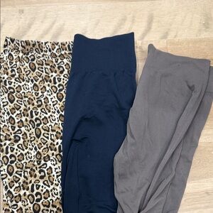 Stylish Leopard, Navy, and Gray Leggings